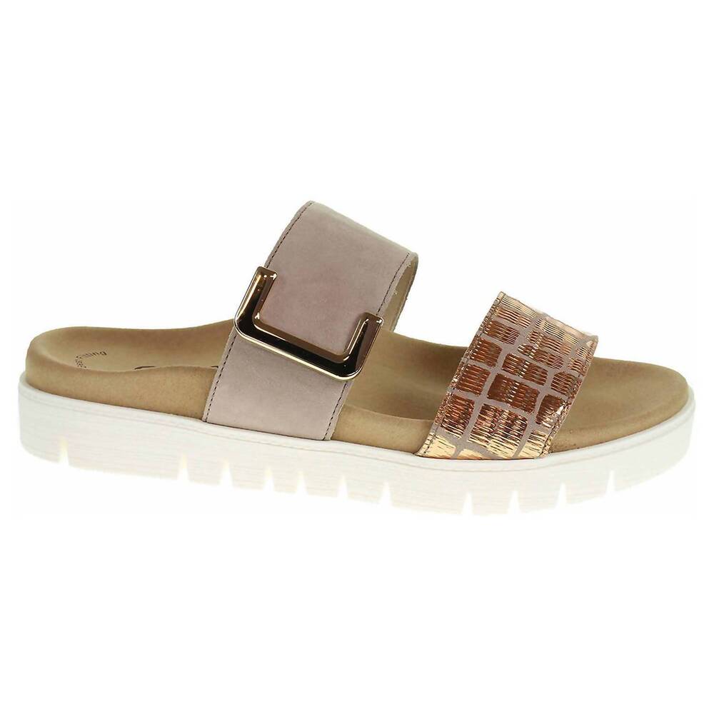 NEW GABOR women's slide sandal in antikrosa suede